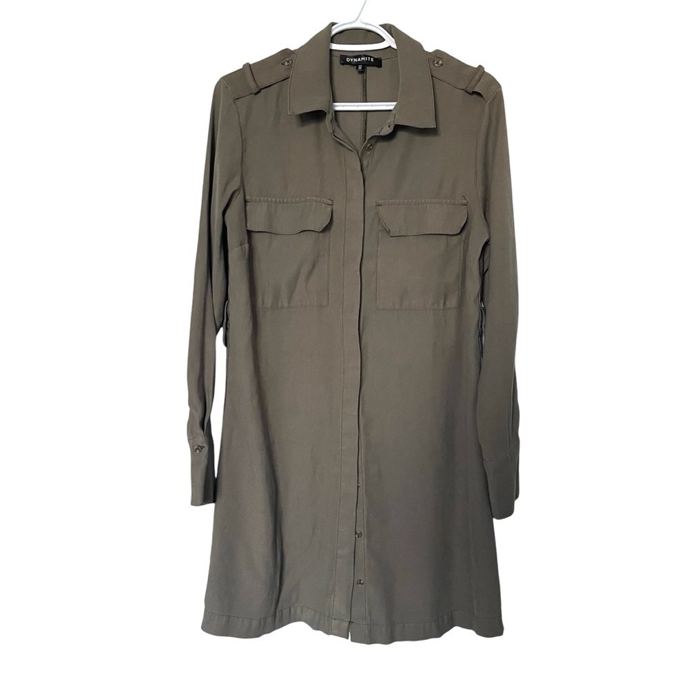 Dynamite Olive Green Utility Dress US S